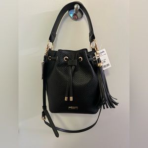 Black aldo purse with tassel